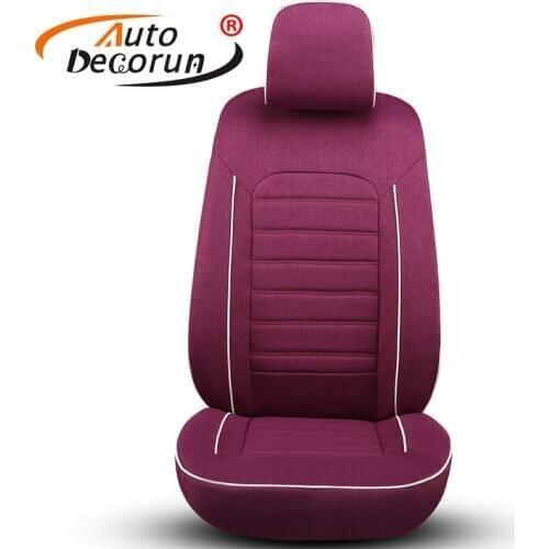 AutoDecorun Flax Car Seats Cushion Set for Lincoln MKT Car Seat Covers for Car Seat Supports Protectors Cover Accessories 23PCS