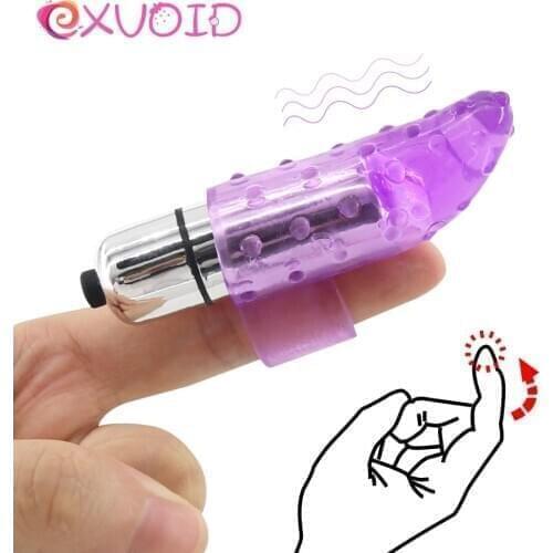 EXVOID G Spot Massager Jelly Finger Sleeve Butt Plug Tongue Vibrator Nipple Clitoris Stimulator Sex Toys for Women Lesbian