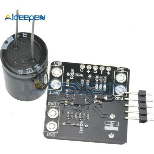 MCP73871 USB 5V DC Solar Lipoly Lithium Lon Polymer Charger Board 3.7/4.2V Battery Module 2-Pin JST Cable Low Battery Indicator