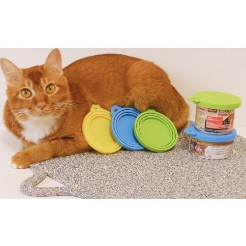 Reusable Cover Lid Sealed Feeders Food Can Lid for Puppy Dogs Accessories Cat Food Top Cap Pets Food Cover Silicone Food Can Lid