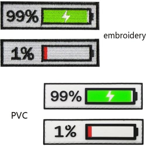Tide Men And Women Creative Battery Badge Embroidery PVC99% Patch Patch Couple Cute Clothing Bag High-End Accessories