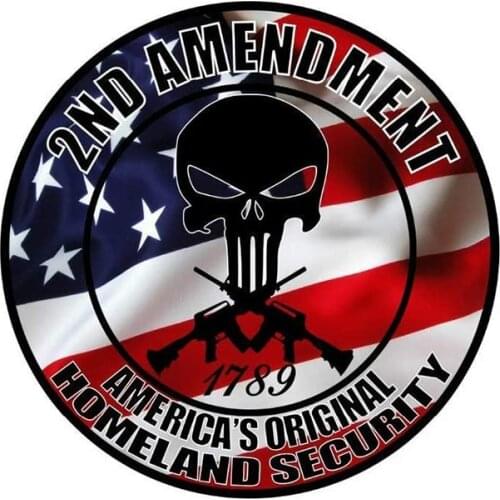 Motorcycle helmet sticker, label, bumper window, skull Punisher and American Flag Decal pvc20cm-20cm anime car accessories