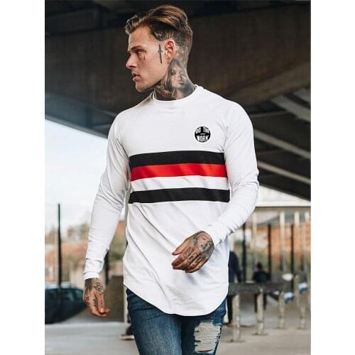 Do The Work Printed Men Sportswear Fitness Tops Autumn Sport Tracksuit Shirt Running T-shirt Fashion Casual Tops Clothing