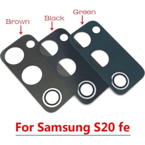 New Camera Glass Lens For Samsung Galaxy S20 FE Back Rear Camera Lens With Sticker Adhesive Black / Green / Brown
