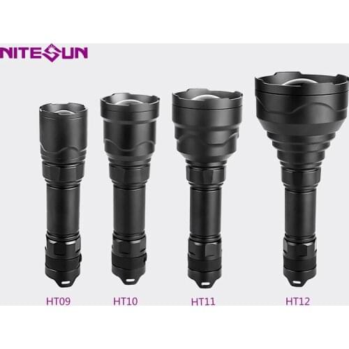NITESUN HT series hunting flashlight HT09 HT10 HT11 HT12 CREE XHP-V3 LED 6500K Zoom long range tactical torch light