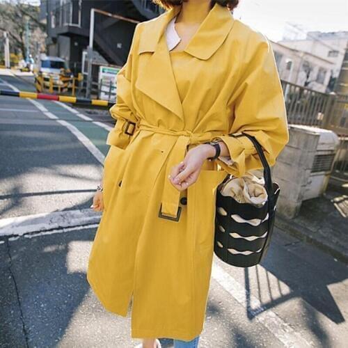 OKXGNZ Women's Long Trench Coats
