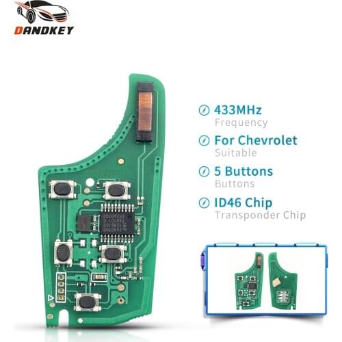 Dandkey Circuit Board Electronic Remote Key For Chevrolet Malibu Cruze Aveo Spark Sail Opel Vauxhall 2/3/4/5 Buttons 315/433MHz