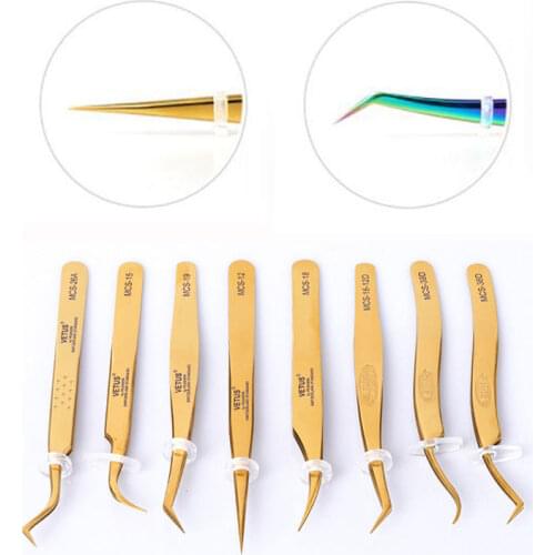 VETUS Eyelash Tweezers High Precision Anti-static Tweezer Professional for 3D Volumn Eyelash Extension Makeup Excellent Closure