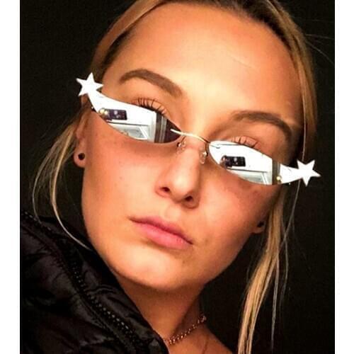 Sexy Chic Ladies Sunglasses Fashion Dolphin Frame Designer Sun Glasses Stylish Women Rimless Eyewear