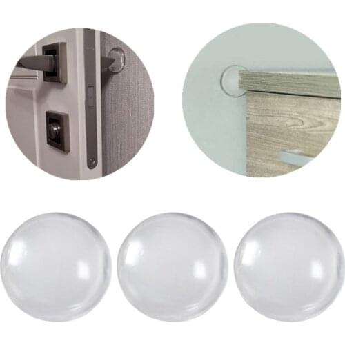 6pcs Silicone Wall Protector Door Handle Bumper guard stopper Non-slip Sticker Crash Pad for furniture cabinet door hardware