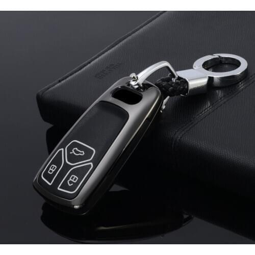 Luminous Leather Car Key Cover Case For Audi A5 Q7 S4 S5 A4 B9 Q7 A4L 4m TT TTS RS 8S 2016 2017 2018 Smart Key Case