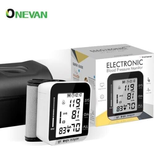 Tensiometro Blood Pressure Monitor Cuff Automatic Digital Sphygmomanometer Health Care Electronic Heart Rate PR Tonometer