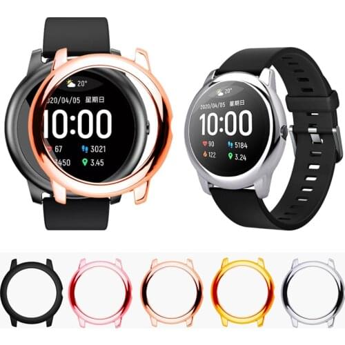 Protective Case Plating For Xiaomi Haylou Solar LS05 Plastic Cover Plated Watch Shell PC Frame Protector For Haylou Solar LS05