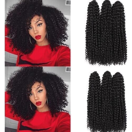 AISI QUEENS 12'' Crochet Hair Marley Braid Hair Ombre Braiding Hair Extensions Synthetic Crochet Braids for Black Women