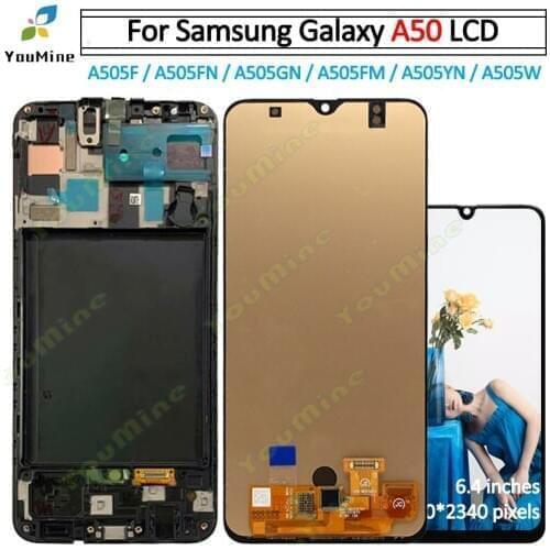 For Samsung Galaxy A50 A505 LCD Display Touch Screen Digitizer A505FN/DS A505F Assembly Replacement For Samsung A50 lcd