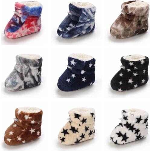 Winter Snow Boots Newborn Boys' And Girls' Short Boots Super Warm Plush Inner Non Slip Baby Toddler Cute Soft Soled Shoes