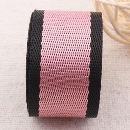 1"(25mm) Pink Black Smooth Striped Webbing Ribbon Bag Purse Straps Totes Belts Tape Bag Handle purse strap