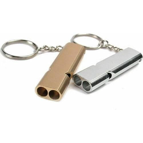 2 Pcs 120db Loud Emergency Survival SOS Whistle Camping Hiking Keychain Outdoor