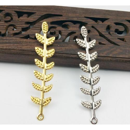 20pcs 10x50mm Filigree flower Wraps Metal Charms For Embellishment Scrapbook DIY Jewelry Metal Craft ear accessories