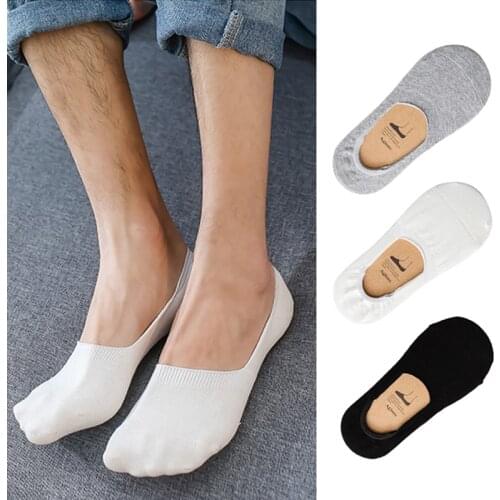 4/3Pairs Boat Socks for Men Invisible Non-slip Slipper Socks Cotton Breathable Mesh Low Cut Ankle Socks Short Summer Autumn