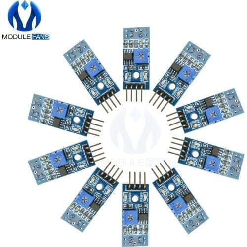 5PCS Infrared Reflective IR Photoelectric Switch Barrier Line Track Sensor Module For Arduino Smart Car 3.3V-5V TCRT5000