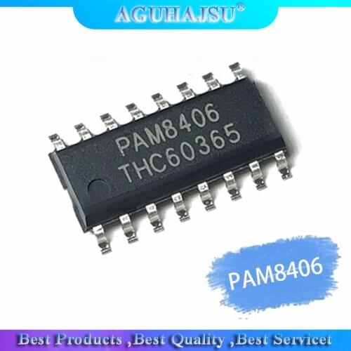 5pcs/lot PAM8406DR PAM8406 SOP16 molewei stereo audio amplifier IC