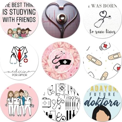 58mm Nurse Medical Medicine Badge Brooch Pin Accessories For Clothes Backpack Decoration gift