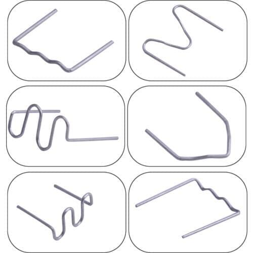 6x100pcs 0.6/0.8mm Stapler Staples Silver Stainless Steel for Plastic Welder Tool Car Damaged Bumper Repair Kit Accessories Car