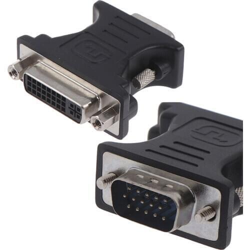 24 + 5Pin DVI Female To 15Pin VGA Male Cable Extender Adapter Converter Cable Connector For HDTV CRT Monitor Projector