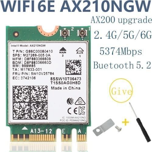 Wireless network card AX210 tri band 5374M Bluetooth5.2 supports 6G AX200 AC9260 8265 8260 7265 7260 3168 3165 3160 WI-FI card