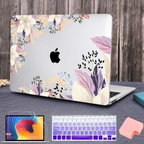 For MacBook Air 13.3 inch Case A1466 A1369 2010-2017 Printed Plastic Hard Cover Charger Sleeve Keyboard Skin Screen Protector