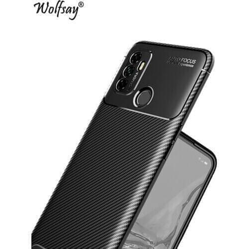 For Oppo A53 2020 Case Bumper Silicon Carbon Fiber Shockproof Back Cover For Oppo A53 A32 A52 A72 A92 Case For Oppo A53 6.5 inch