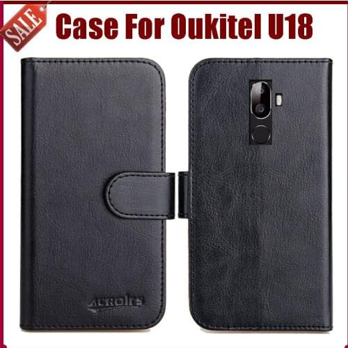 Hot Sale! Oukitel U18 Case New Arrival 6 Colors High Quality Flip Leather Protective Phone Cover For Oukitel U18 Case
