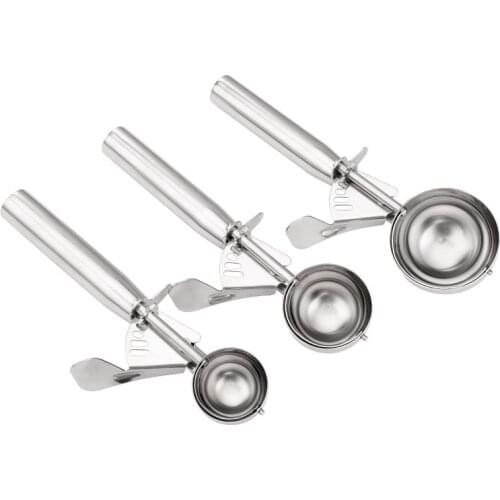 Stainless Steel Ice Cream Scoop Tool Cookie Scoop Icecream Spoon Ice Ball Mold Yogurt Dough Meat Watermelon Spoon Kitchen Gadget