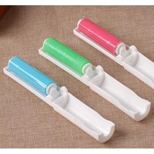 Hot Sell Pocket Washable Reusable Lint Hair Fur Fold Remover Clothes Sticky Roller Brush S