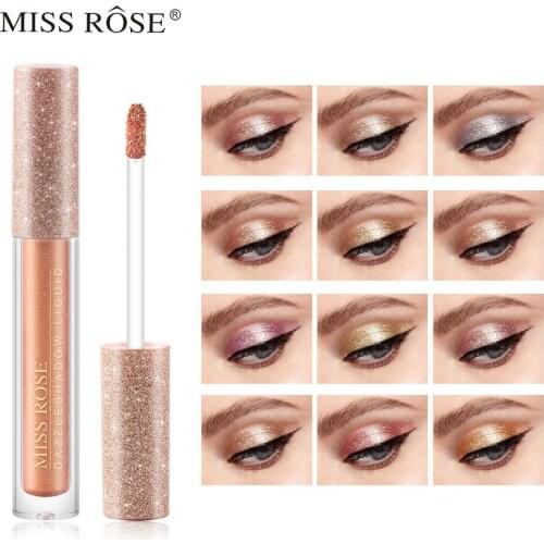 Hot Selling Monochromatic Liquid Eye Shadow Make-up Flash Sequins 12 Color Eyeshadow Solution Makeup Cosmetic Gift for Girl