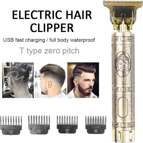 T9 Hair Clipper Trimmer T-Outliner Barber Shaving Machine 0 Bit Cordless Barber Haircut Men Cutting Shaver Machine for Man Kids