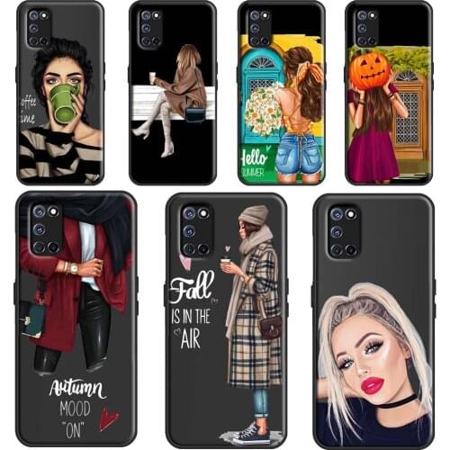 Fashion Girl Art For OPPO A52 A72 A92 A1K A15 A83 A91 A93 A5 A9 A31 A53 2020 F5 F7 Reno 2 Z A3S A5S Cover