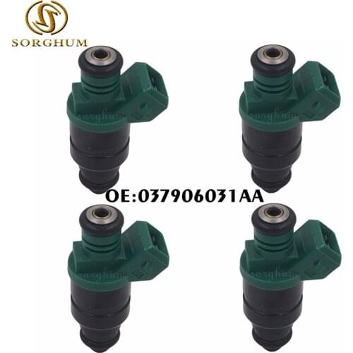 Set(4) Fuel Injector High Flow Matched for VW Golf Mk3 Mk4 PASSAT For AODI A3 SEAT SKODA OCTAVIA 1.6L-2.0L 037906031AA Nozzle