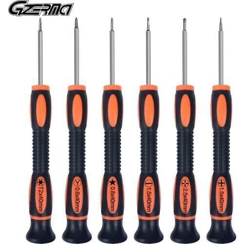 GZERMA 6 in 1 Precision Screwdriver Set For iPhone 12 11 Pro Max X 8 7 6 Tri-wing Torx Screwdriver Cell Phone Repair Tools Kit
