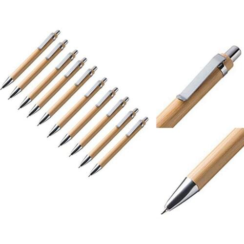 Ballpoint Pen Set Bamboo and Wood Writing Tools, Blue Refill 40 Pieces