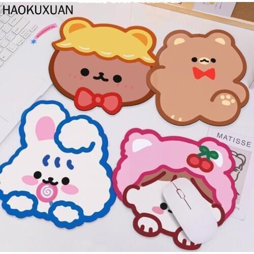 Antislip Kawaii Cute Bear Rabbit Mouse Pads Desk Big Mat Cup Cartoon Waterproof Girls Boys Education & Office Supplies