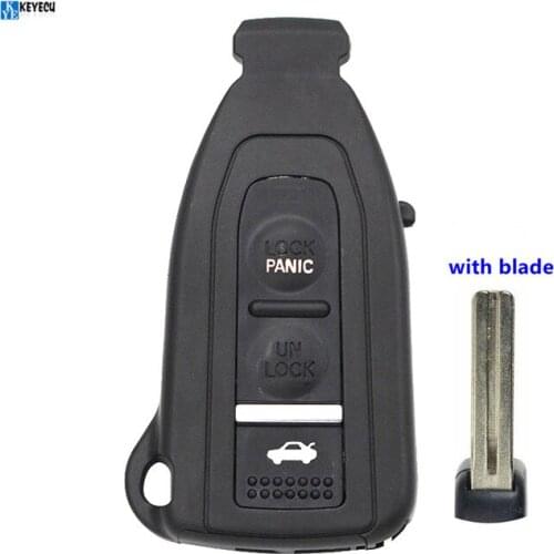 Keyecu New 3 Buttons Replacement Smart Prox Remote Key Shell Case Housing for Lexus LS430 2002 2003 2004 2005 2006