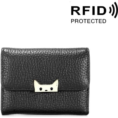 New Top Layer Leather Organ Card Package Card Holder RFID Wallet Cowhide Sweet Lady Card Pack Coin Purse Women Clutch Bag