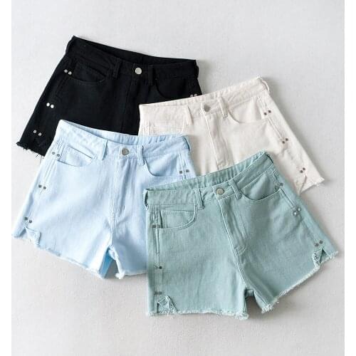 Casual Women Soft Cotton High Waist Shorts 2021 Summer Fashion Ladies High Street Shorts Female Solid Color Shorts