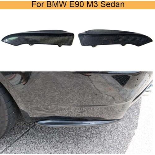 Car Rear Bumper Splitters For BMW E90 M3 Sedan 2006 - 2011 Carbon Fiber Diffuser Lip Spoiler