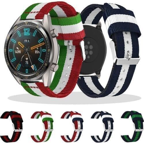 22mm watch band for huawei watch Gt /Honor Magic huawei Magic GT Colorful Nylon Strap for Samsung Galaxy watch 46mm Bracelet