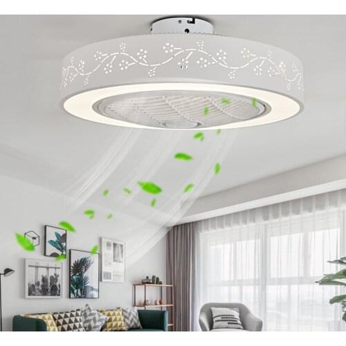 Modern Led Invisible Ceiling Fan Lamp Ceiling Lamp Living Room Bedroom Simple Hotel Room Decoration Light with Remote Control
