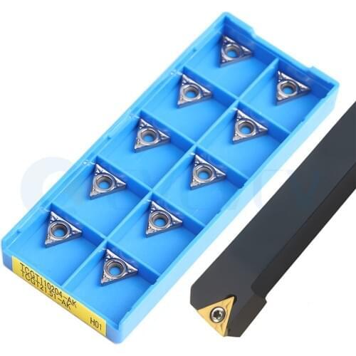 STFCR1212H STFCR1616 STFCL CNC Lathe Machine External Turning Tools Holder +10Pcs TCMT1102 Carbide Insert Robust Wear Resistant
