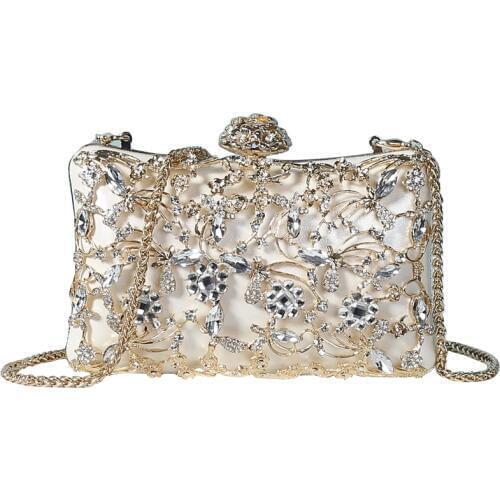 Evening Bags Diamond Rhinestone Pearls Beaded Wedding Clutch Womens Purse Handbags Wallets Evening Clutch Bag bolsa
